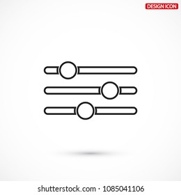 Settings music  vector icon