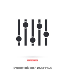 Settings music  vector icon