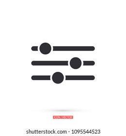 Settings music  vector icon