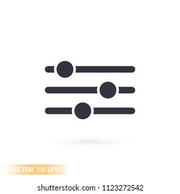 Settings music  vector icon
