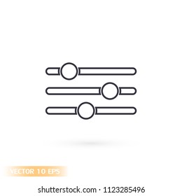 Settings music  vector icon