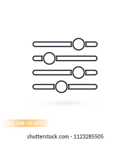 Settings music  vector icon