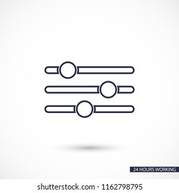 Settings music  vector icon