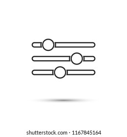 Settings music  vector icon
