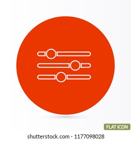 Settings music  vector icon