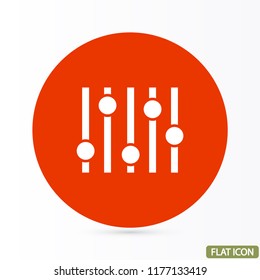 Settings music  vector icon