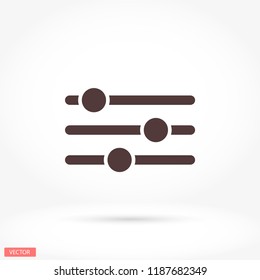 Settings music  vector icon
