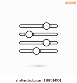 Settings music  vector icon