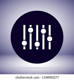 Settings music  vector icon