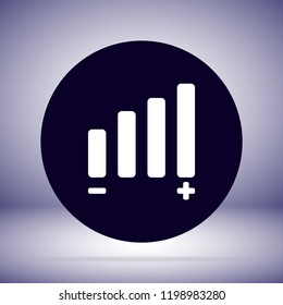 Settings music  vector icon