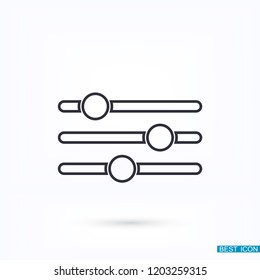 Settings music  vector icon