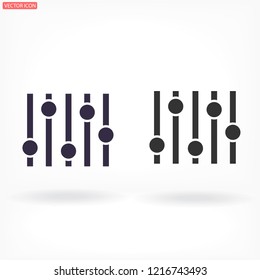Settings music  vector icon
