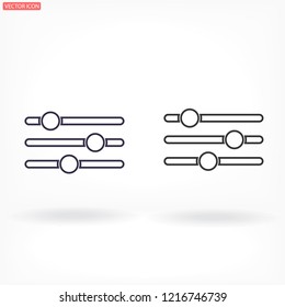 Settings music  vector icon