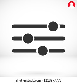 Settings music  vector icon