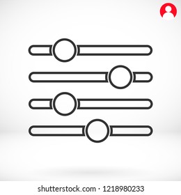 Settings music  vector icon