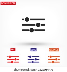 Settings music  vector icon