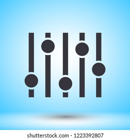 Settings music  vector icon