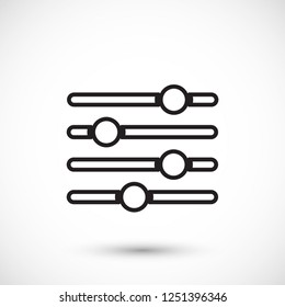 Settings music  vector icon