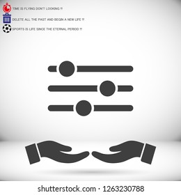 Settings music  vector icon