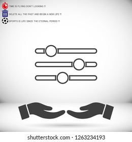Settings music  vector icon