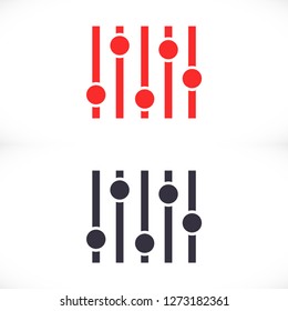 Settings music  vector icon