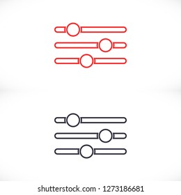 Settings music  vector icon