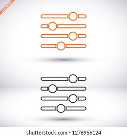 Settings music  vector icon
