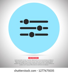 Settings music  vector icon