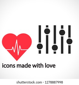 Settings music  vector icon