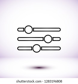 Settings music  vector icon