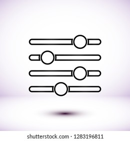 Settings music  vector icon