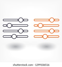 Settings music  vector icon