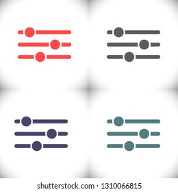 Settings music  vector icon
