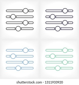 Settings music  vector icon
