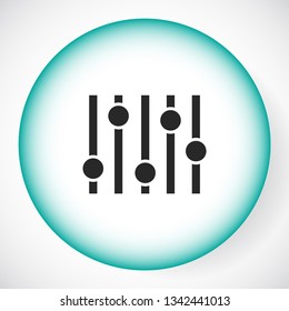 Settings music  vector icon