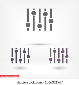 Settings music  vector icon