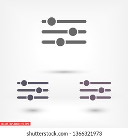 Settings music  vector icon