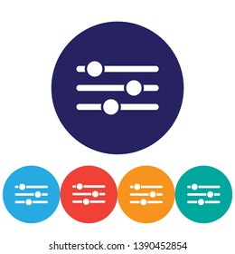 Settings music  vector icon , lorem ipsum Flat design