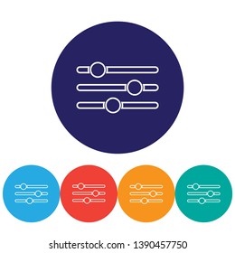 Settings music  vector icon , lorem ipsum Flat design