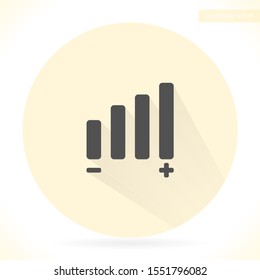 Settings music vector icon , lorem ipsum Flat design