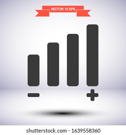 Settings music vector icon , lorem ipsum Flat design