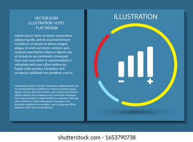 Settings music vector icon , lorem ipsum Flat design