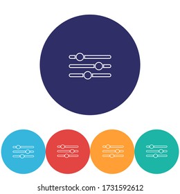Preferencias icono del vector de música, lorem ipsum Diseño plano