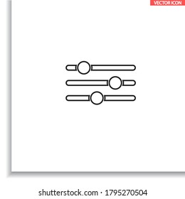 Preferencias icono del vector de música, lorem ipsum Diseño plano