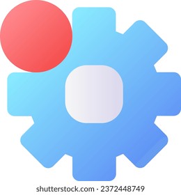 Settings notification pixel perfect flat gradient color ui icon. Functions setup. System configuration. Simple filled pictogram. GUI, UX design for mobile application. Vector isolated RGB illustration