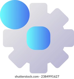 Settings notification pixel perfect flat gradient two-color ui icon. Functions setup. Configuration. Simple filled pictogram. GUI, UX design for mobile application. Vector isolated RGB illustration