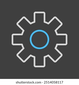 Einstellungen auf dunklem Hintergrund Symbol mit zusätzlichem Zahnradsymbol. Sicherheitszeichen. Graph-Symbol für Ihr Website-Design, Logo, App, UI