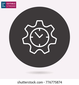 Settings - outline icon. Editable stroke. Vector illustration