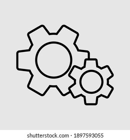 Settings Outline Icon Isolated Vector Illustration