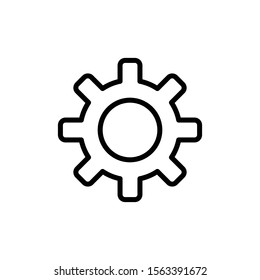 settings outline icon. vector illustration. Isolated on white background.